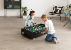 Bandito Mini Tafelvoetbal met Telescopische Stangen - Zwart