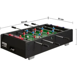 Bandito Mini Tafelvoetbal met Telescopische Stangen - Zwart