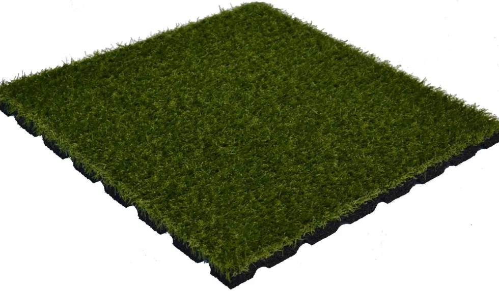 Bos Rubber Kunstgras Tegel - 100 x 100 cm - Groen