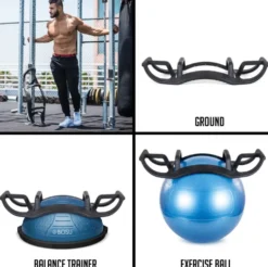 Bosu Helm / Push-Up Bar - Zwart