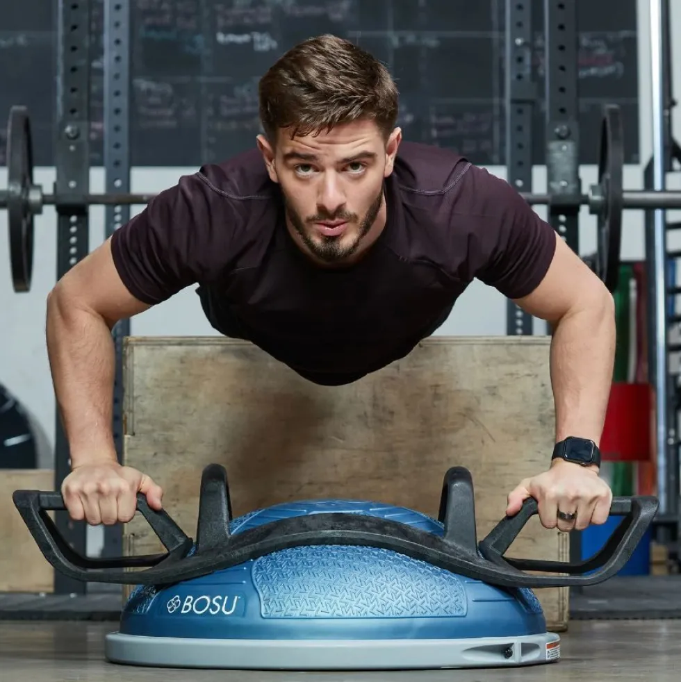 Bosu Helm / Push-Up Bar - Zwart