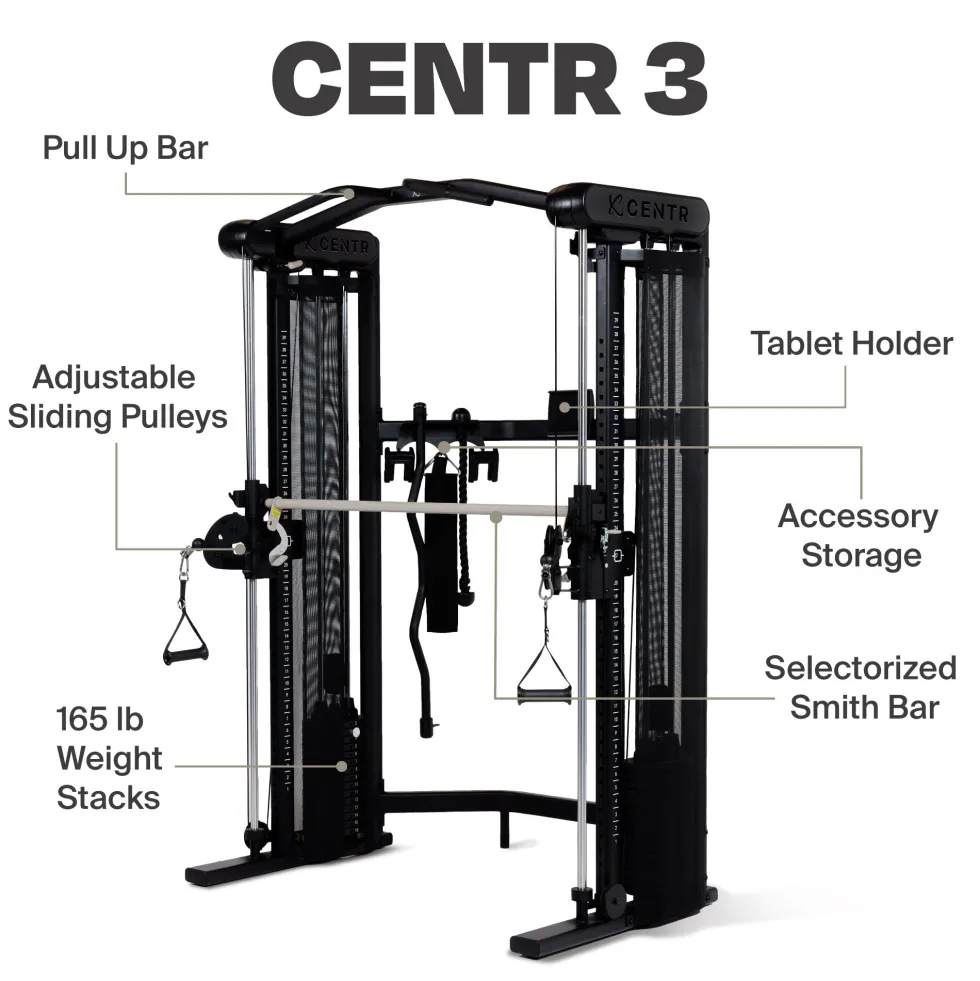 Centr 3 Home Gym - Functional Trainer met Smith Machine