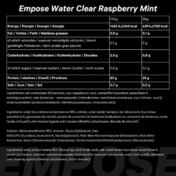 Empose Nutrition Water Clear Isolate - Proteine Ranja - Eiwit Poeder - 600 gr - Framboos / Munt