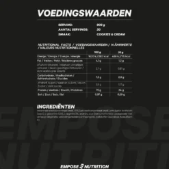 Empose Nutrition Whey Protein - Eiwit Poeder - Cookies & Cream - 908 gram