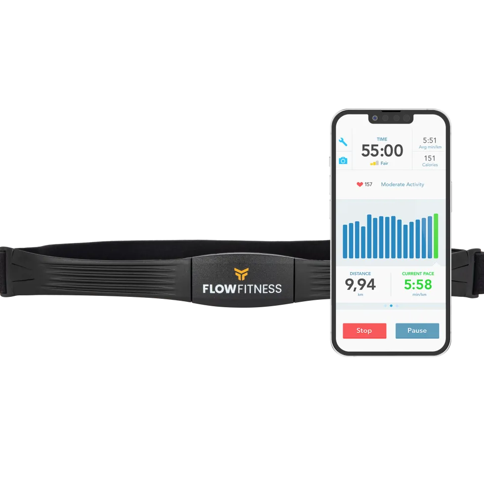 Flow Fitness BlueTooth Borstband / Hartslagband