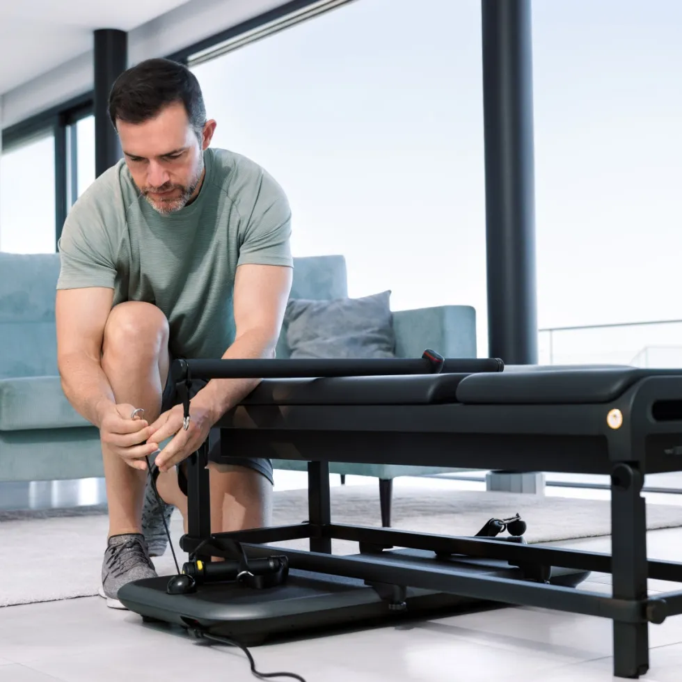 Flow Fitness DSG200i met Perform Fitnessbank - Smart Home Gym - Krachtstation