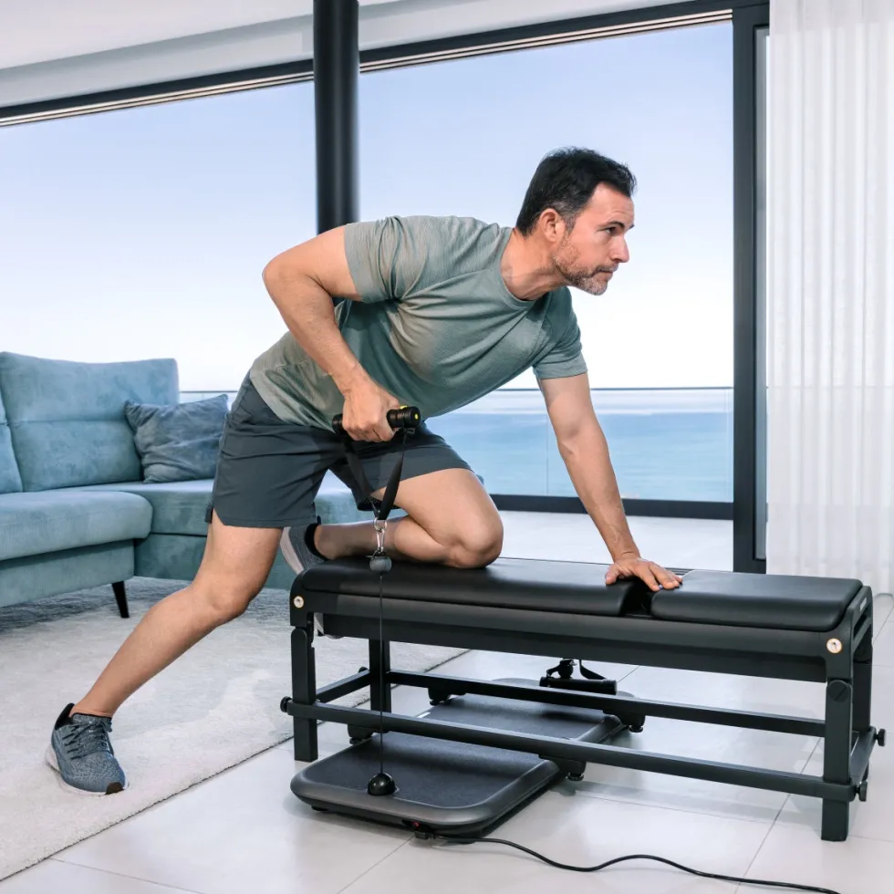 Flow Fitness DSG200i met Perform Fitnessbank - Smart Home Gym - Krachtstation