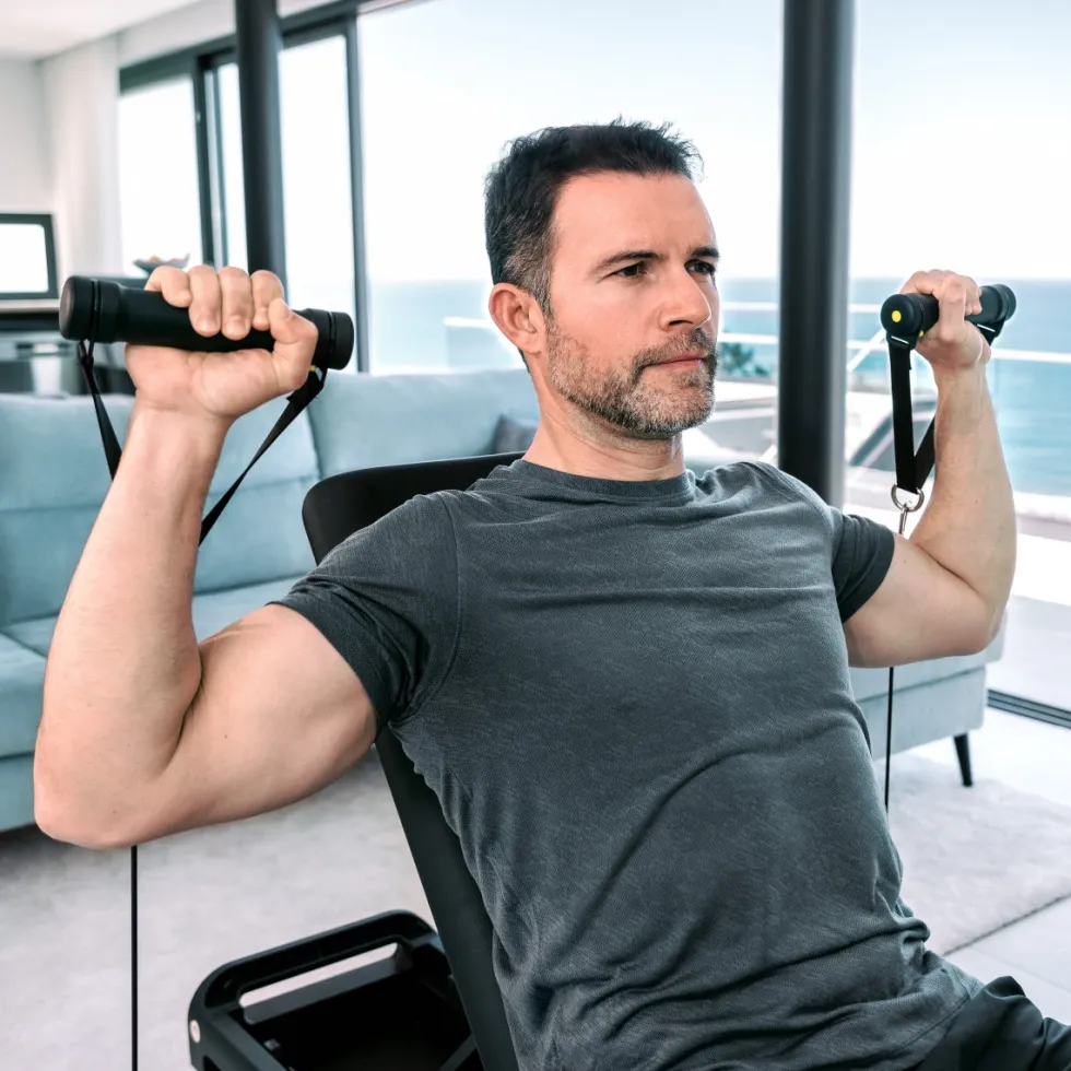 Flow Fitness DSG200i - Smart Home Gym - Krachtstation - 90 kg - Inclusief Gratis App