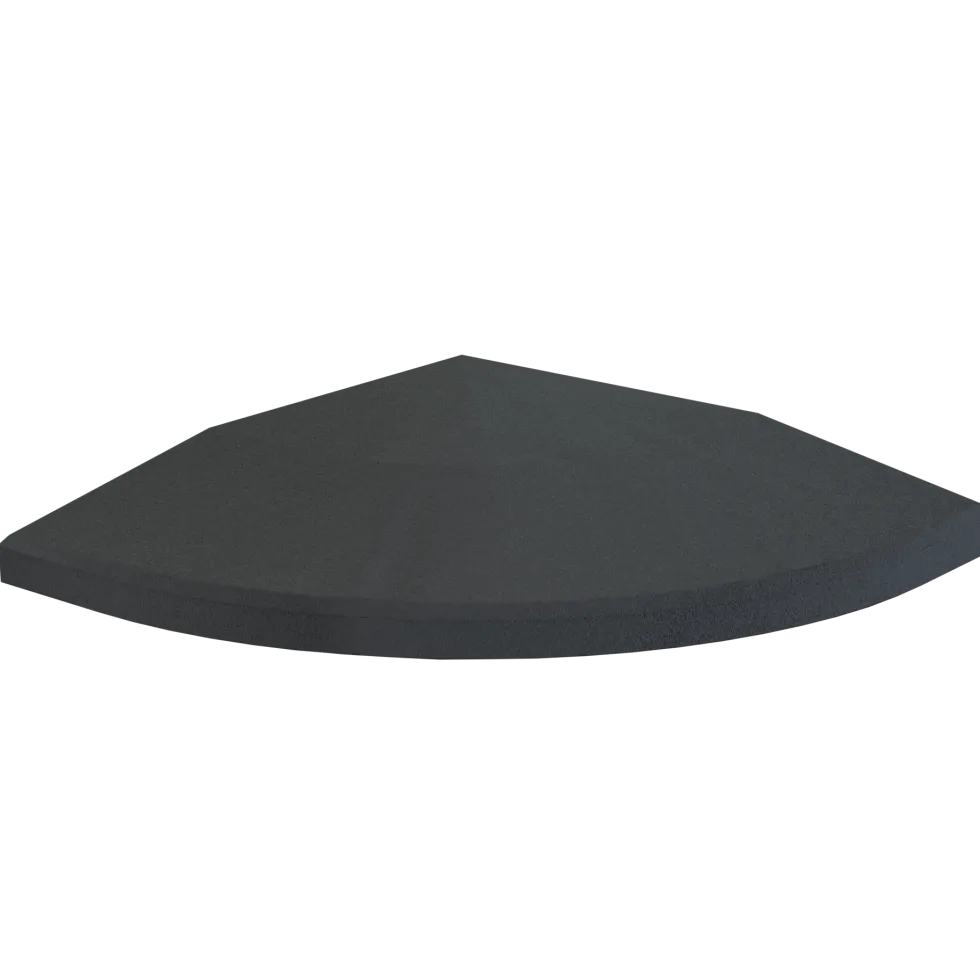 Flow Fitness Hoekprofiel Rubberen Tegel - 20 x 20 x 2 cm