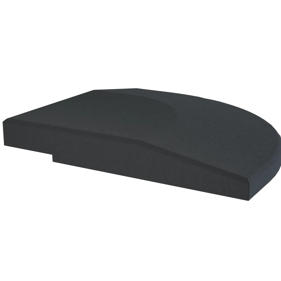 Flow Fitness Hoekprofiel Rubberen Tegel - 20 x 20 x 2 cm