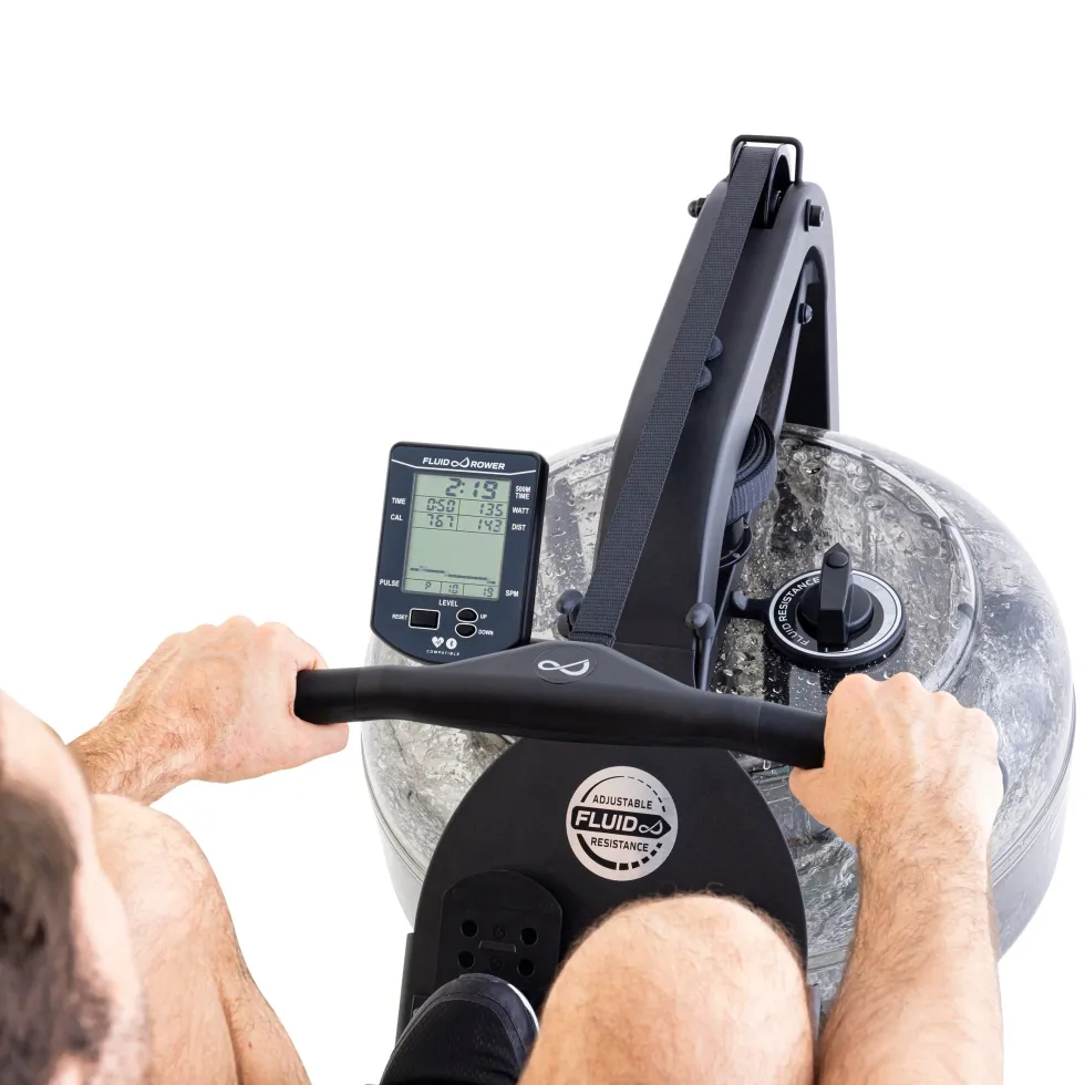 Fluid Rower Neon Pro XL Roeitrainer - Mat Zwart