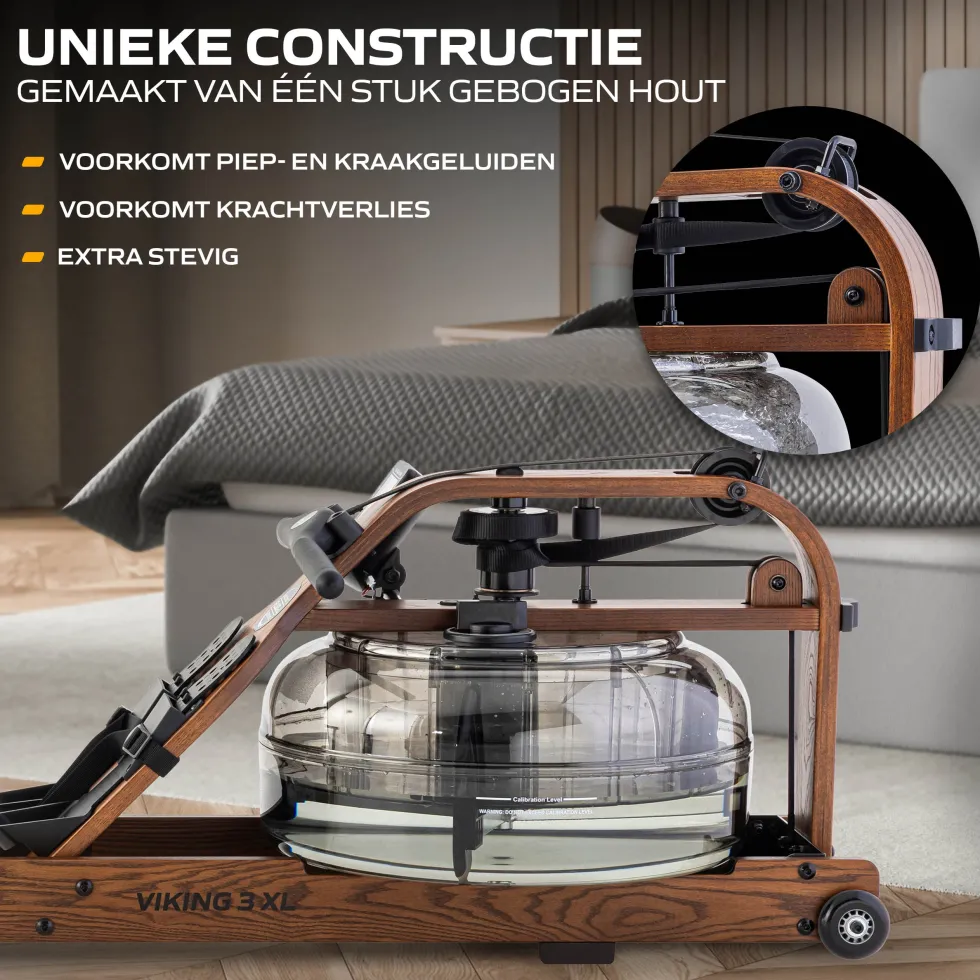Fluid Rower Viking 3 XL Roeitrainer - Walnoot