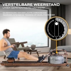 Fluid Rower Viking 3 XL Roeitrainer - Walnoot