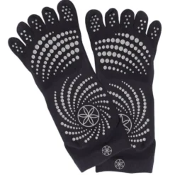 Gaiam Grippy Yoga Socks - Anti-Slip Yogasokken - Zwart/Grijs
