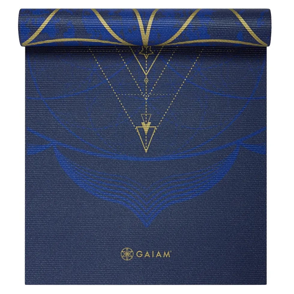 Gaiam Reversible Yogamat - 6 mm - Metallic Sun & Moon