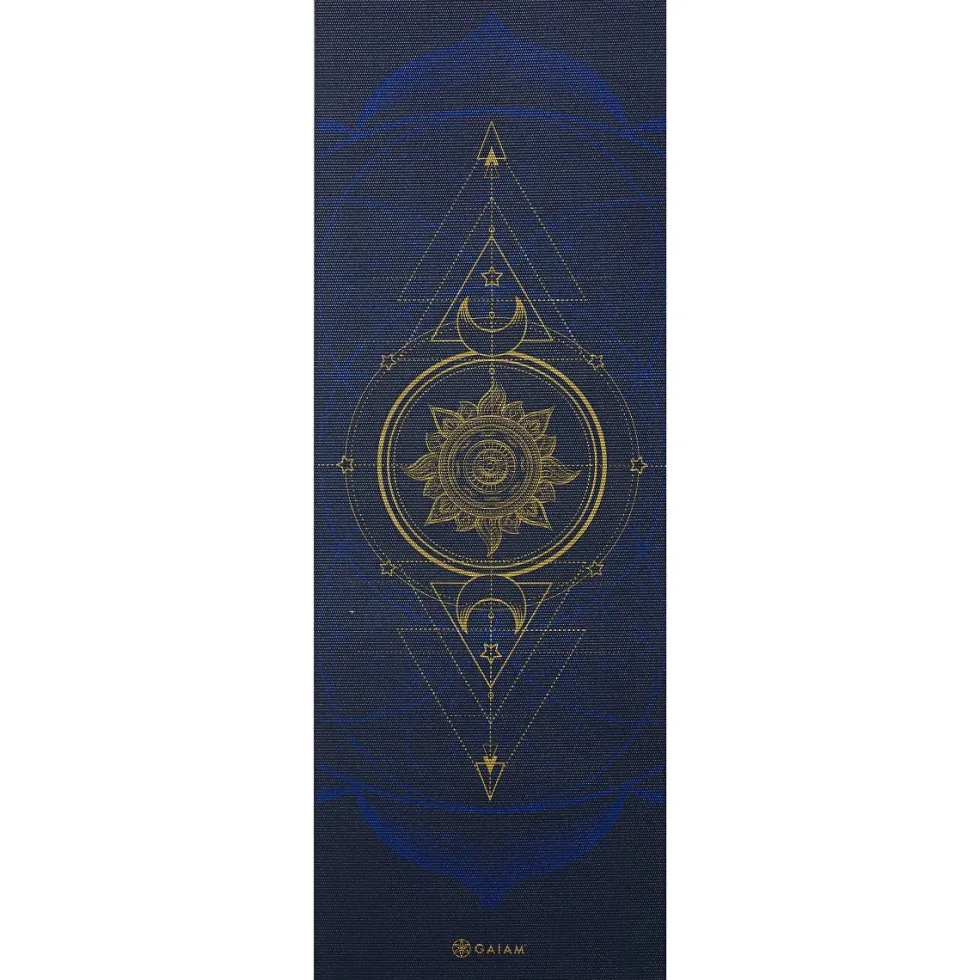 Gaiam Reversible Yogamat - 6 mm - Metallic Sun & Moon