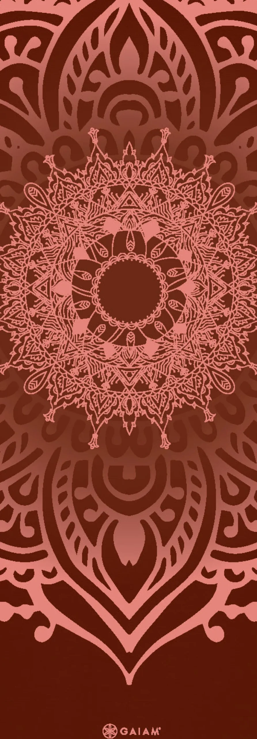 Gaiam Yoga Mat - Intense Rust Sundial Layers - 5 mm
