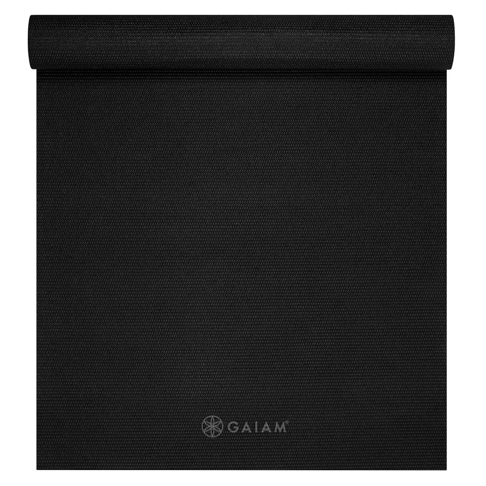 Gaiam Yoga Mat - Zwart - 4 mm