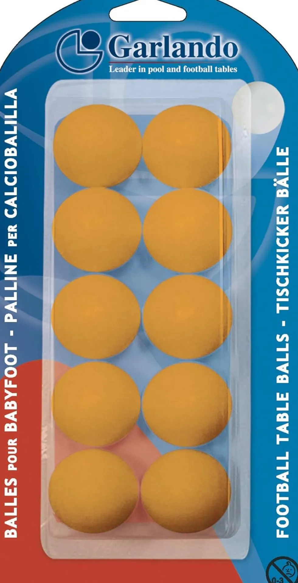 Garlando Tafelvoetbal Balletjes - Oranje - 10 Stuks