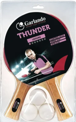 Garlando Thunder Tafeltennis Set - 2 Bats en 3 Pingpongballen