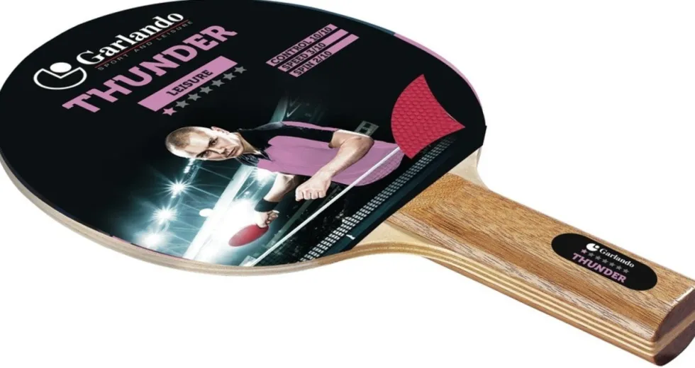 Garlando Thunder Tafeltennis Bat - 1 Star - Bat voor Beginner