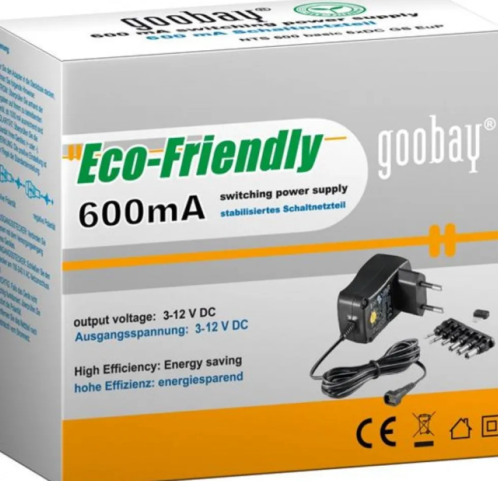 Goobay EcoFriendly Universele Adapter 600mA