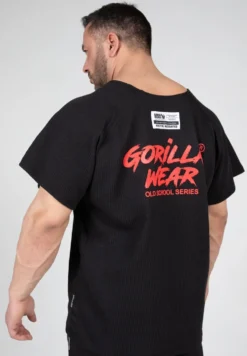Gorilla Wear Augustine Old School Work out Top - Zwart/Rood