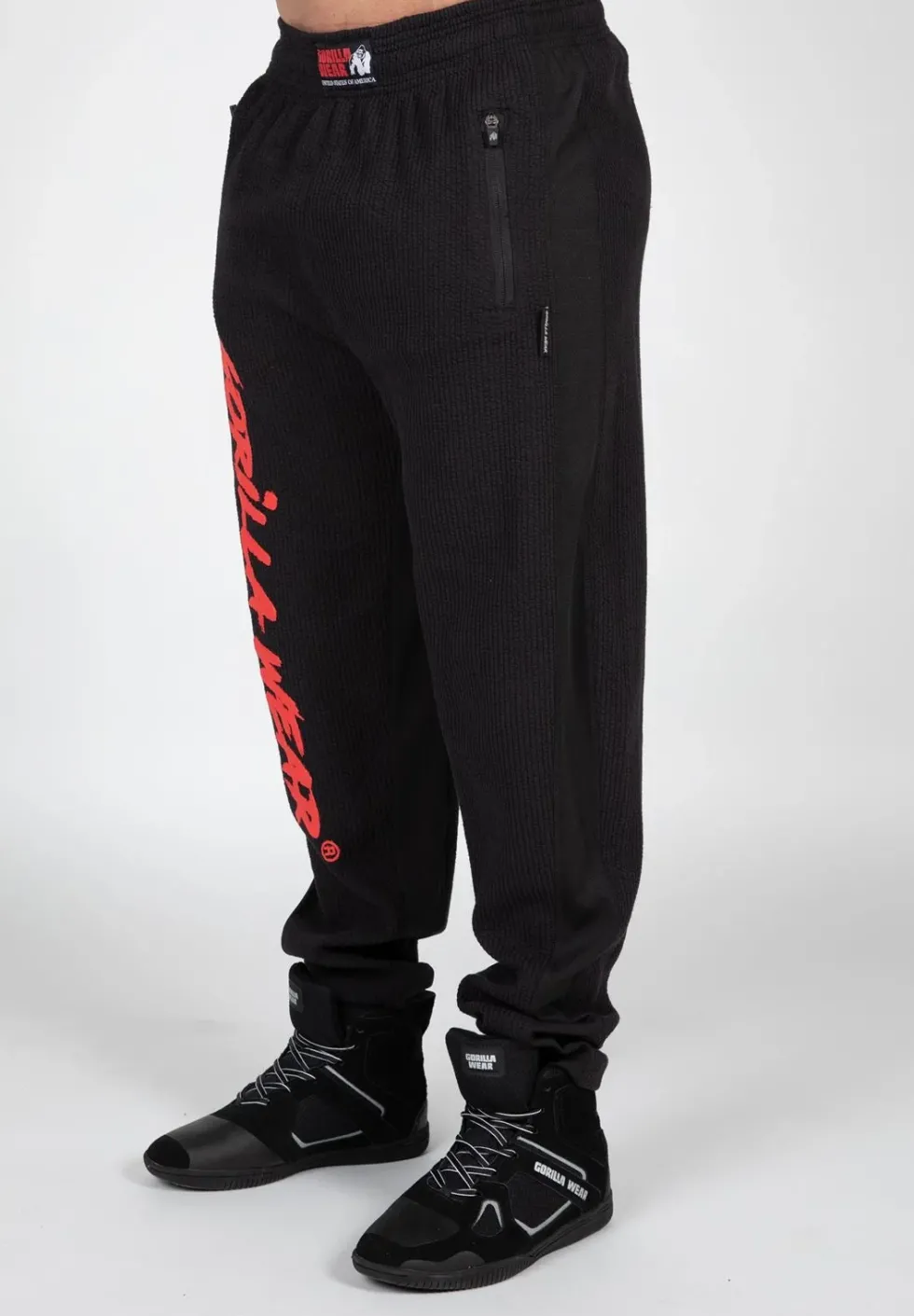 Gorilla Wear Augustine Old School Trainingsbroek - Zwart/Rood