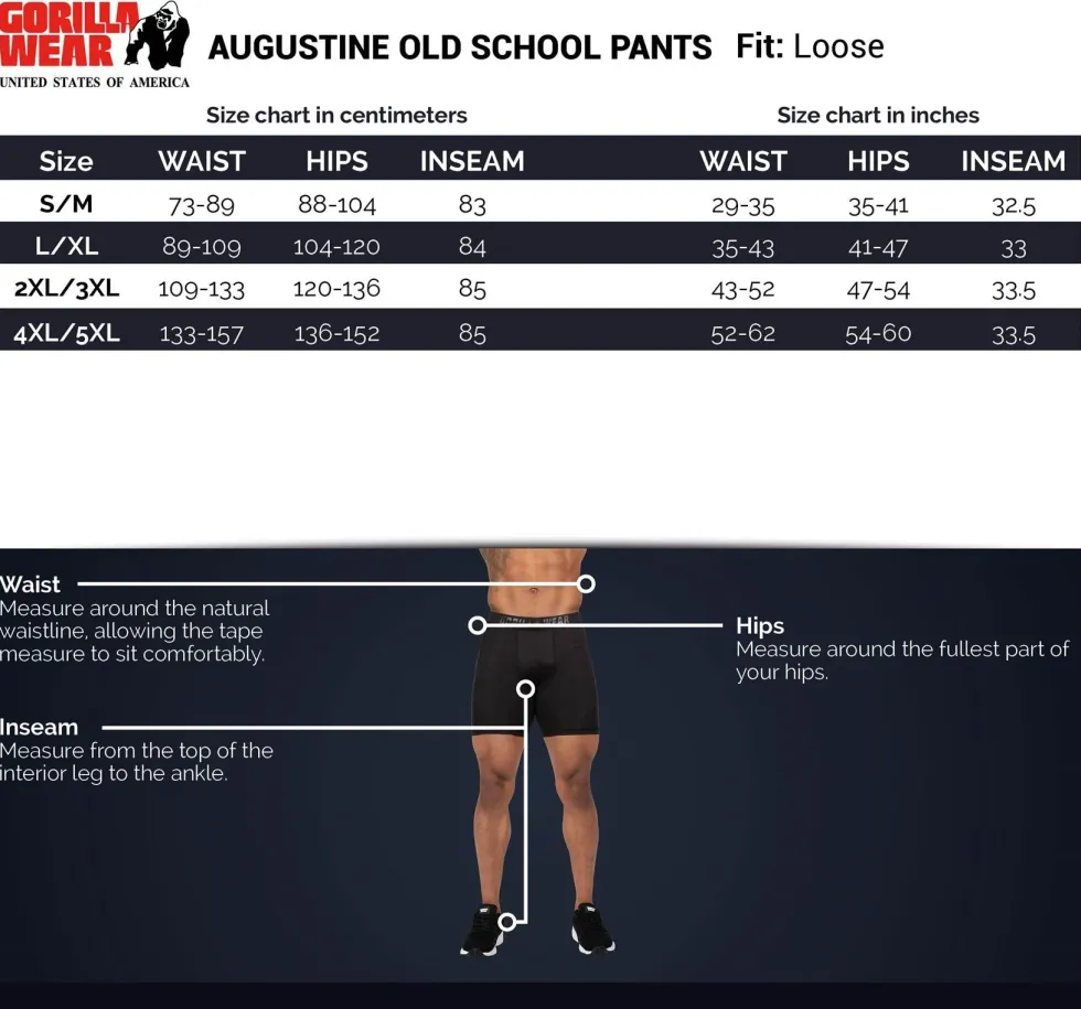 Gorilla Wear Augustine Old School Trainingsbroek - Zwart/Rood