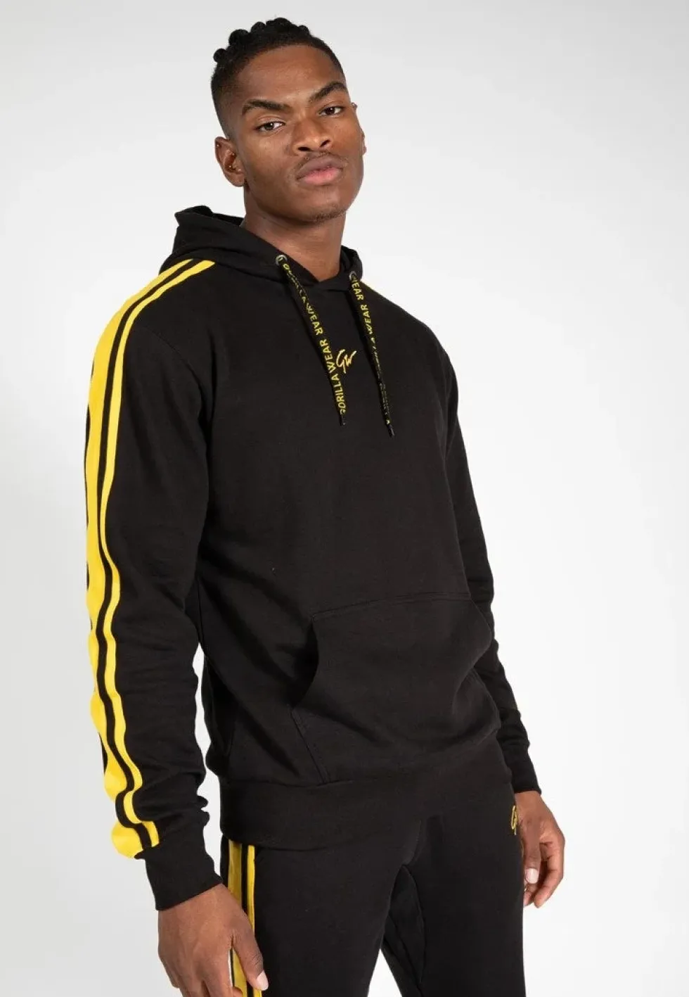 Gorilla Wear Banks Oversized Hoodie - Zwart/Geel