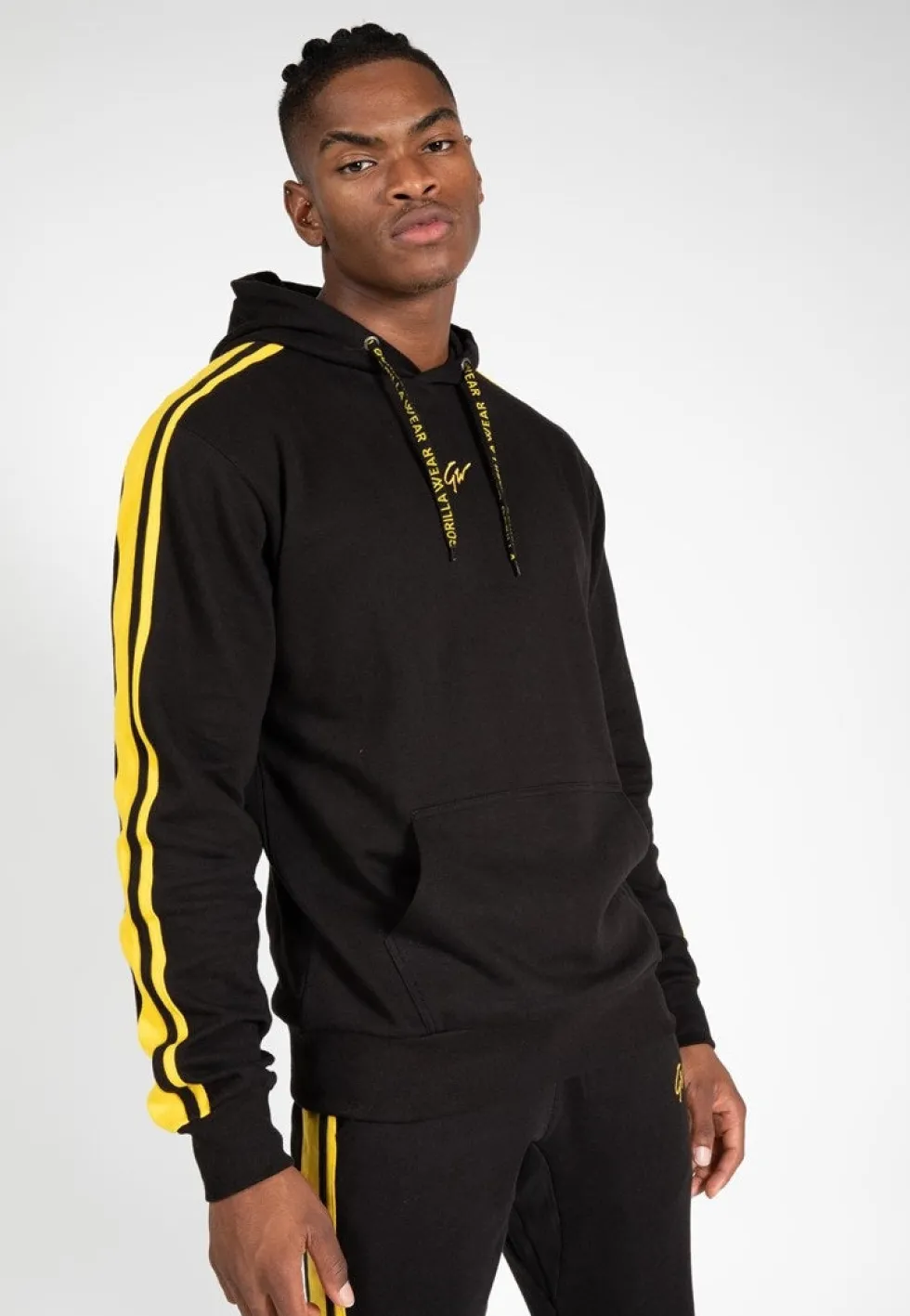 Gorilla Wear Banks Oversized Hoodie - Zwart/Geel