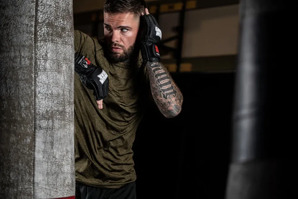 Gorilla Wear Berea MMA Handschoenen (Zonder Duim) - Zwart/Wit