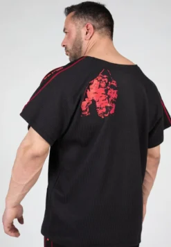 Gorilla Wear Buffalo Old School Workout T-Shirt - Zwart/Rood