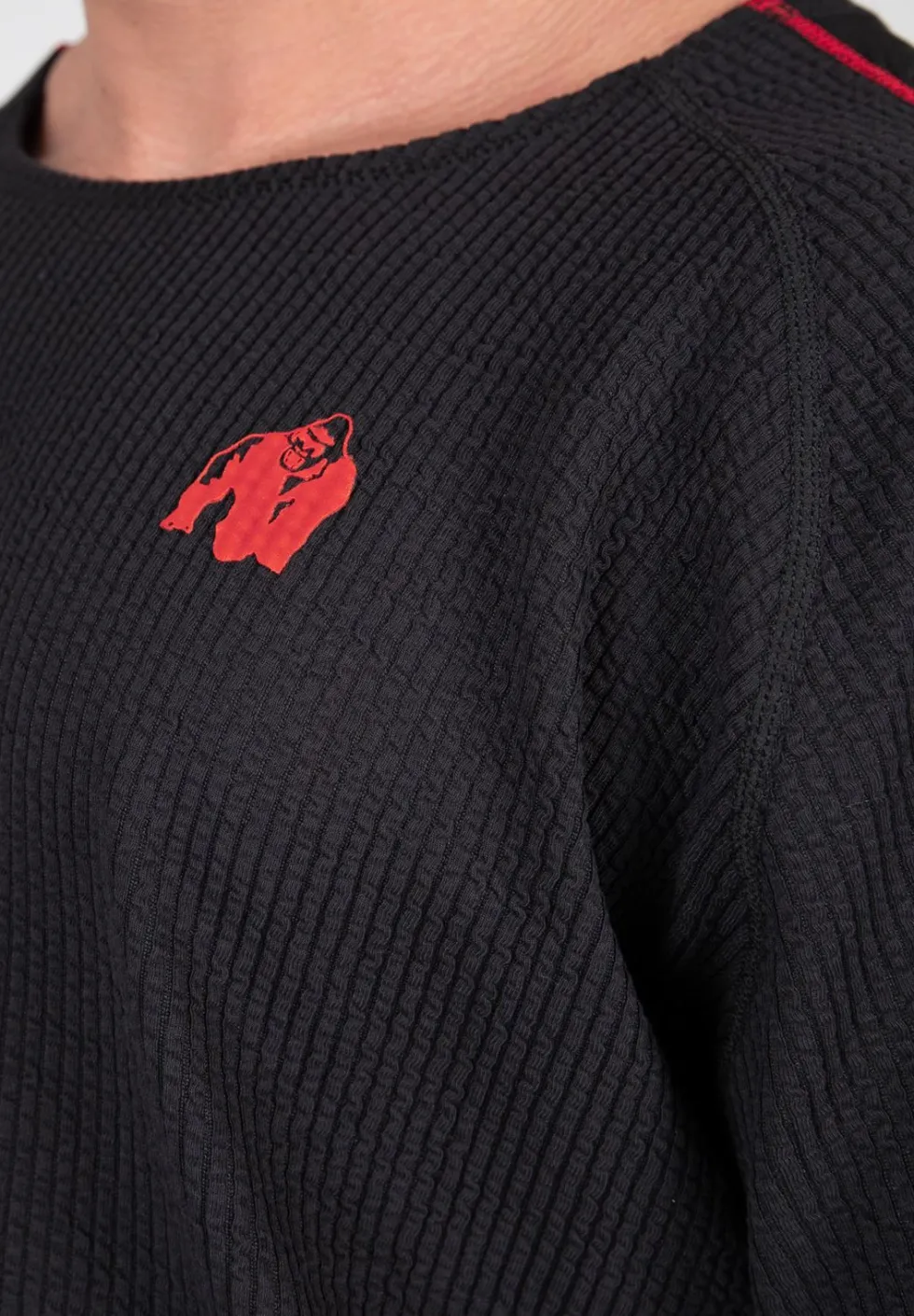 Gorilla Wear Buffalo Old School Workout T-Shirt - Zwart/Rood