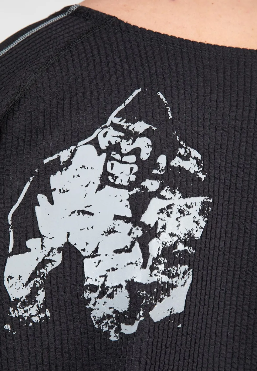 Gorilla Wear Buffalo Old School Workout T-Shirt - Zwart/Grijs