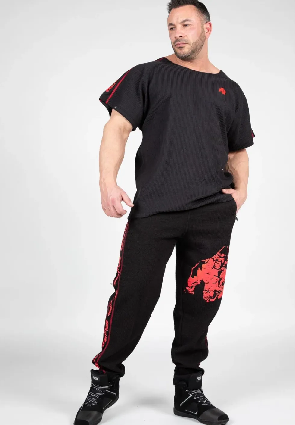 Gorilla Wear Buffalo Old School Trainingsbroek - Zwart/Rood