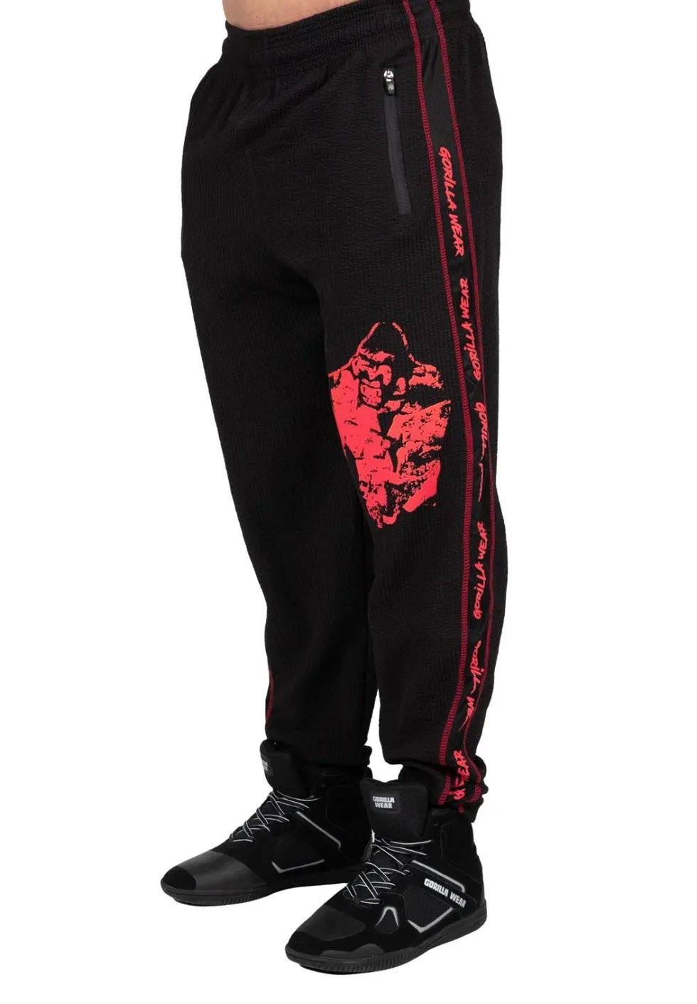 Gorilla Wear Buffalo Old School Trainingsbroek - Zwart/Rood