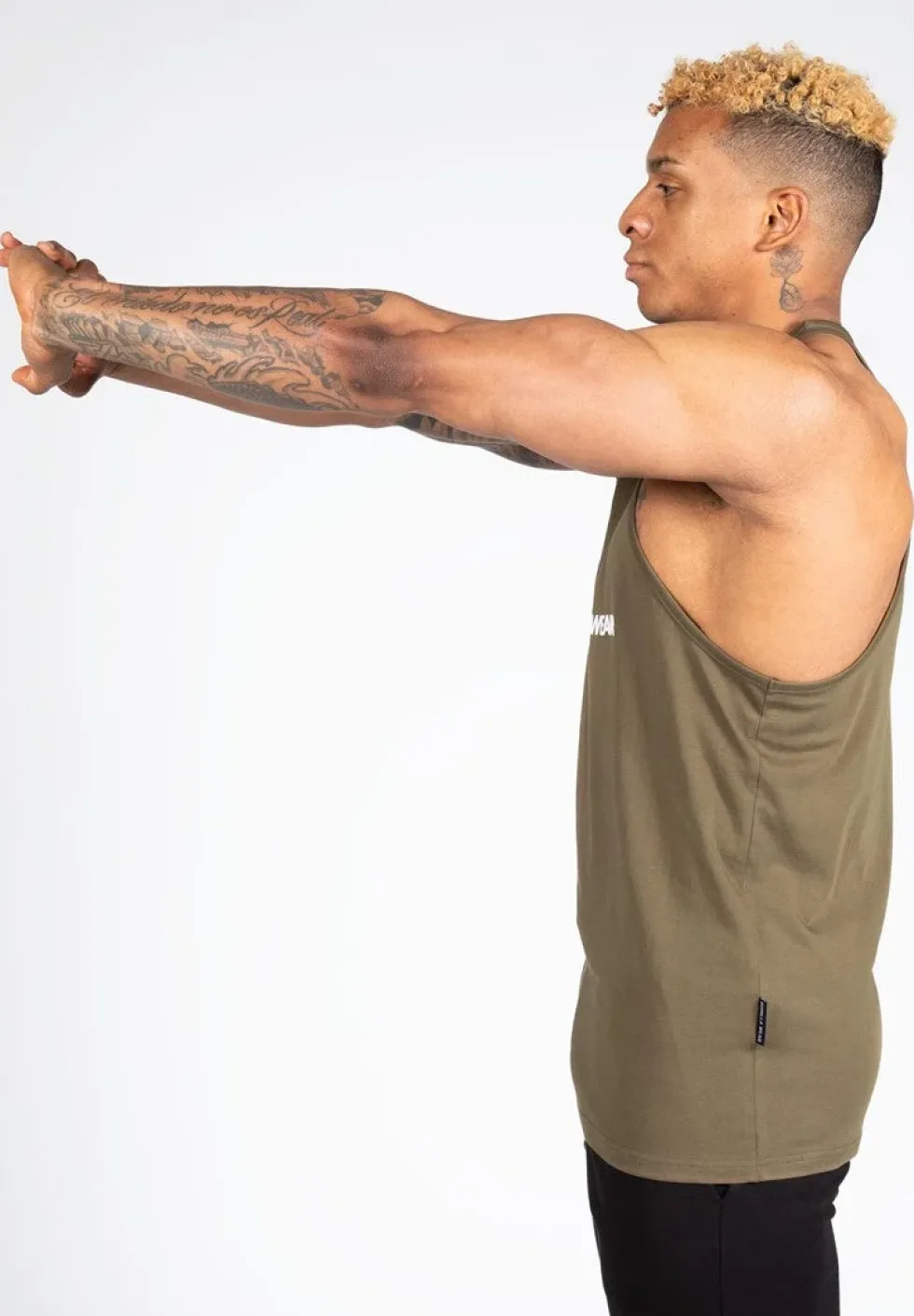 Gorilla Wear Carter Stretch Tank Top - Legergroen