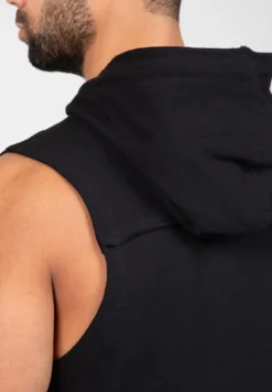Gorilla Wear Chico Mouwloos T-shirt met Capuchon - Zwart