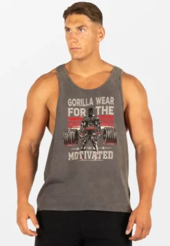 Gorilla Wear Churchill Stringer - Verwassen Grijs
