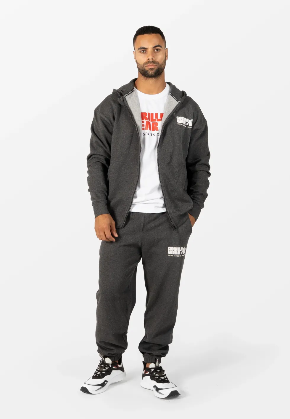 Gorilla Wear Classic Oversized Vest - Donkergrijs Gemeleerd