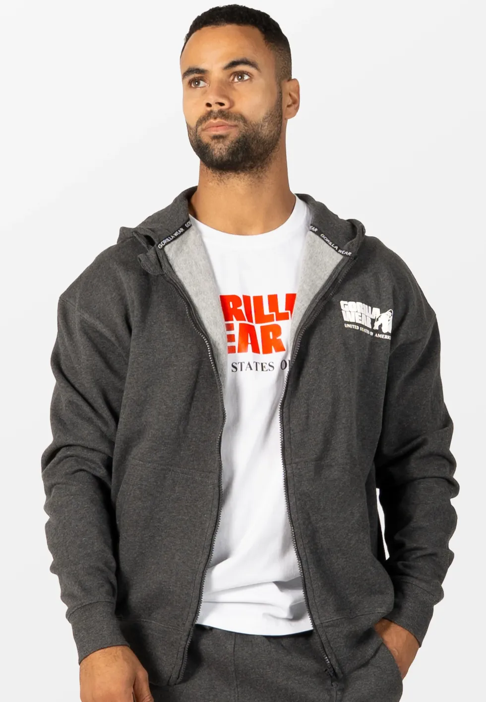 Gorilla Wear Classic Oversized Vest - Donkergrijs Gemeleerd