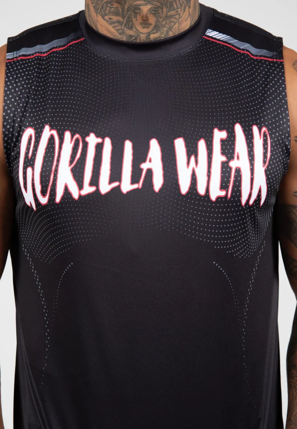 Gorilla Wear Clayton Tank Top - Zwart/Rood