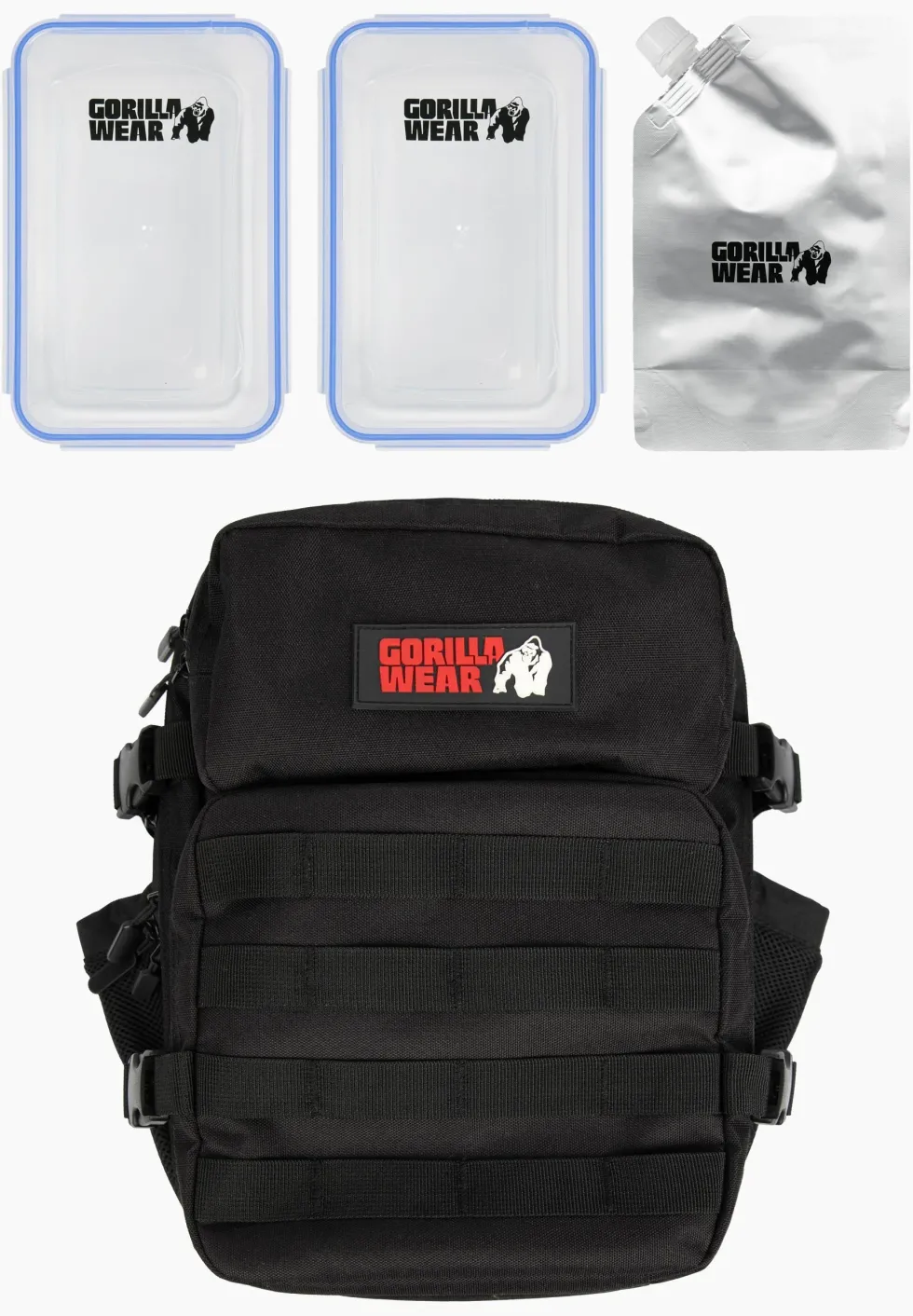 Gorilla Wear Clyde Meal Prep Rugzak - Sporttas - Zwart