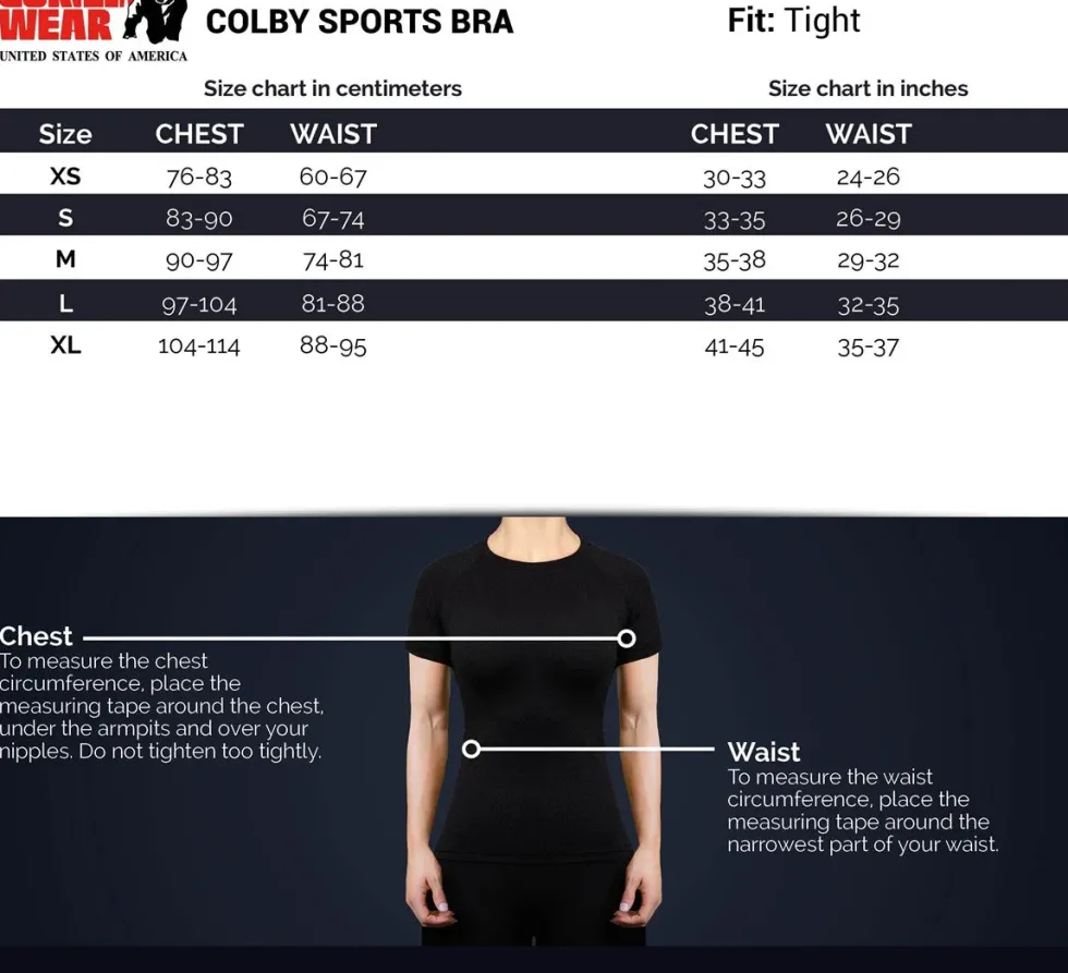 Gorilla Wear Colby Sportbeha - Grijs