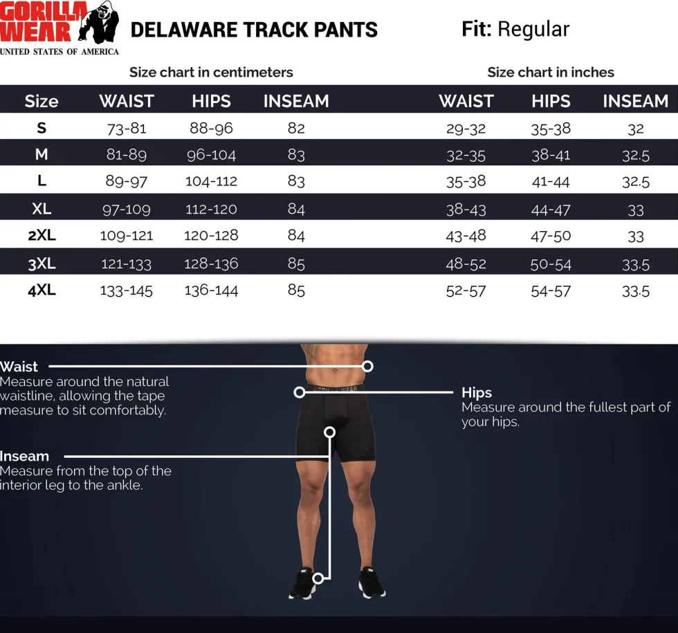 Gorilla Wear Delaware Trainingsbroek - Zwart