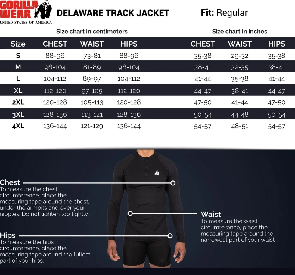 Gorilla Wear Delaware Trainingsjas - Zwart