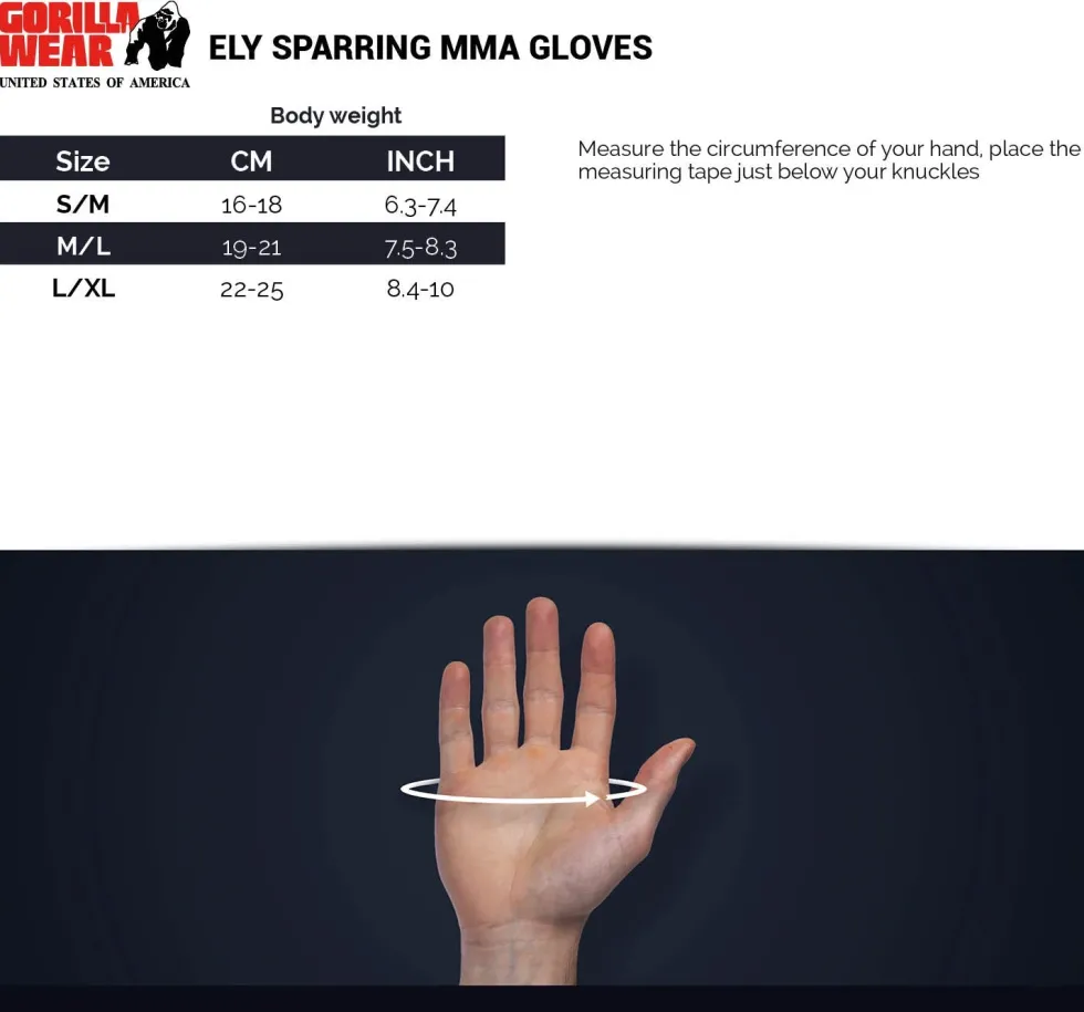 Gorilla Wear Ely MMA Bokshandschoenen - Zwart/Wit