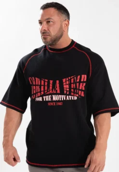 Gorilla Wear Finley Oversized T-shirt - Zwart/Rood