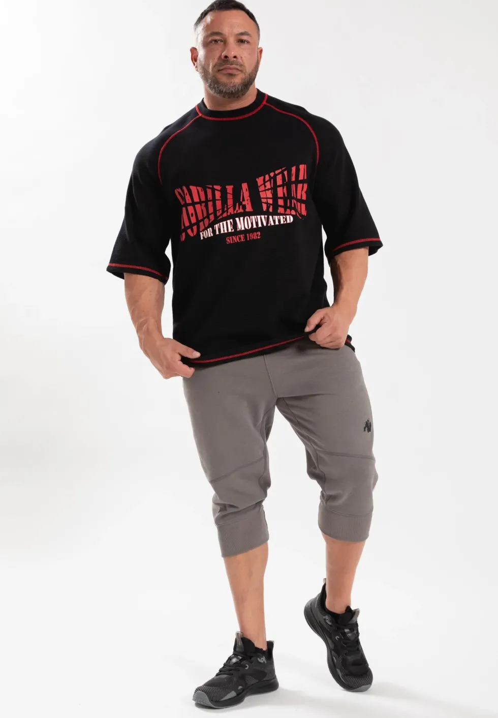 Gorilla Wear Finley Oversized T-shirt - Zwart/Rood